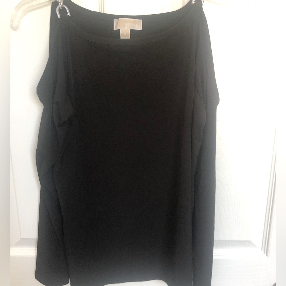 Black Cold Shoulder Top